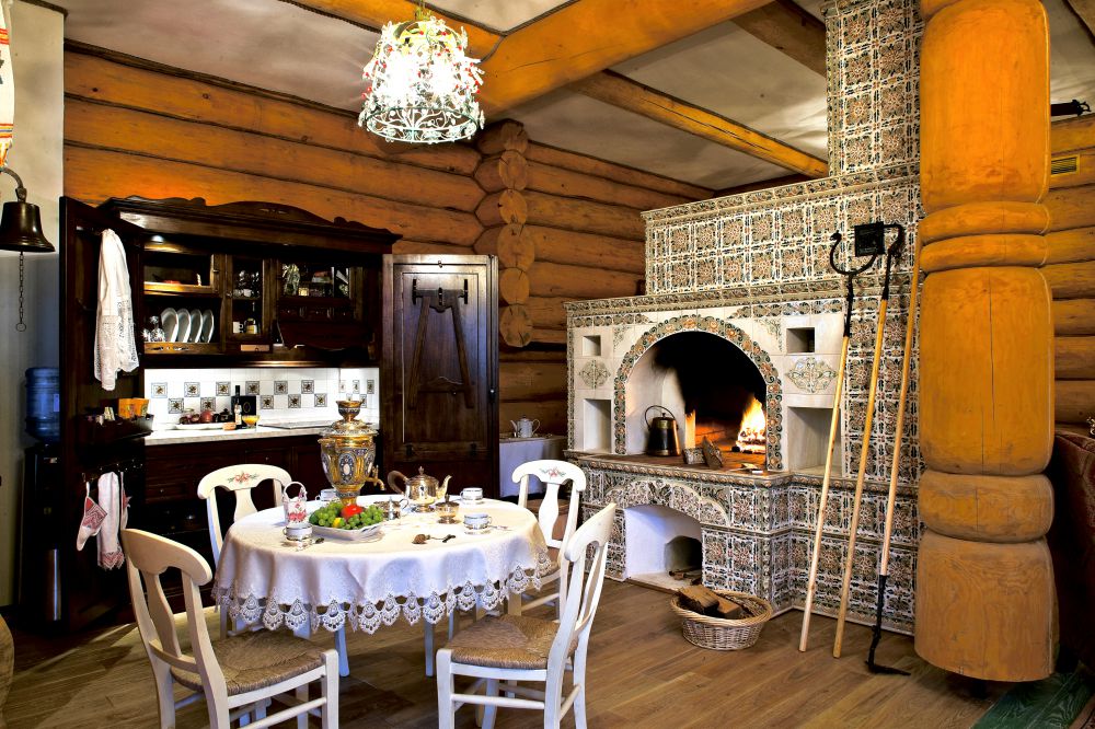 русская печь в деревянном доме